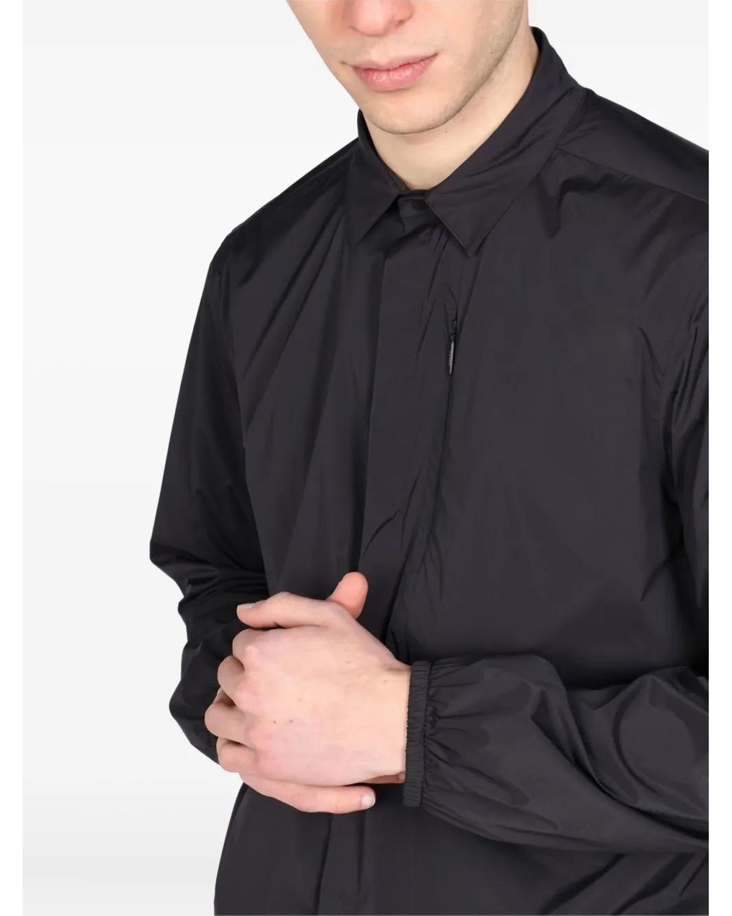 Monobi Blue Zip-Pocket Shirt Jacket for men