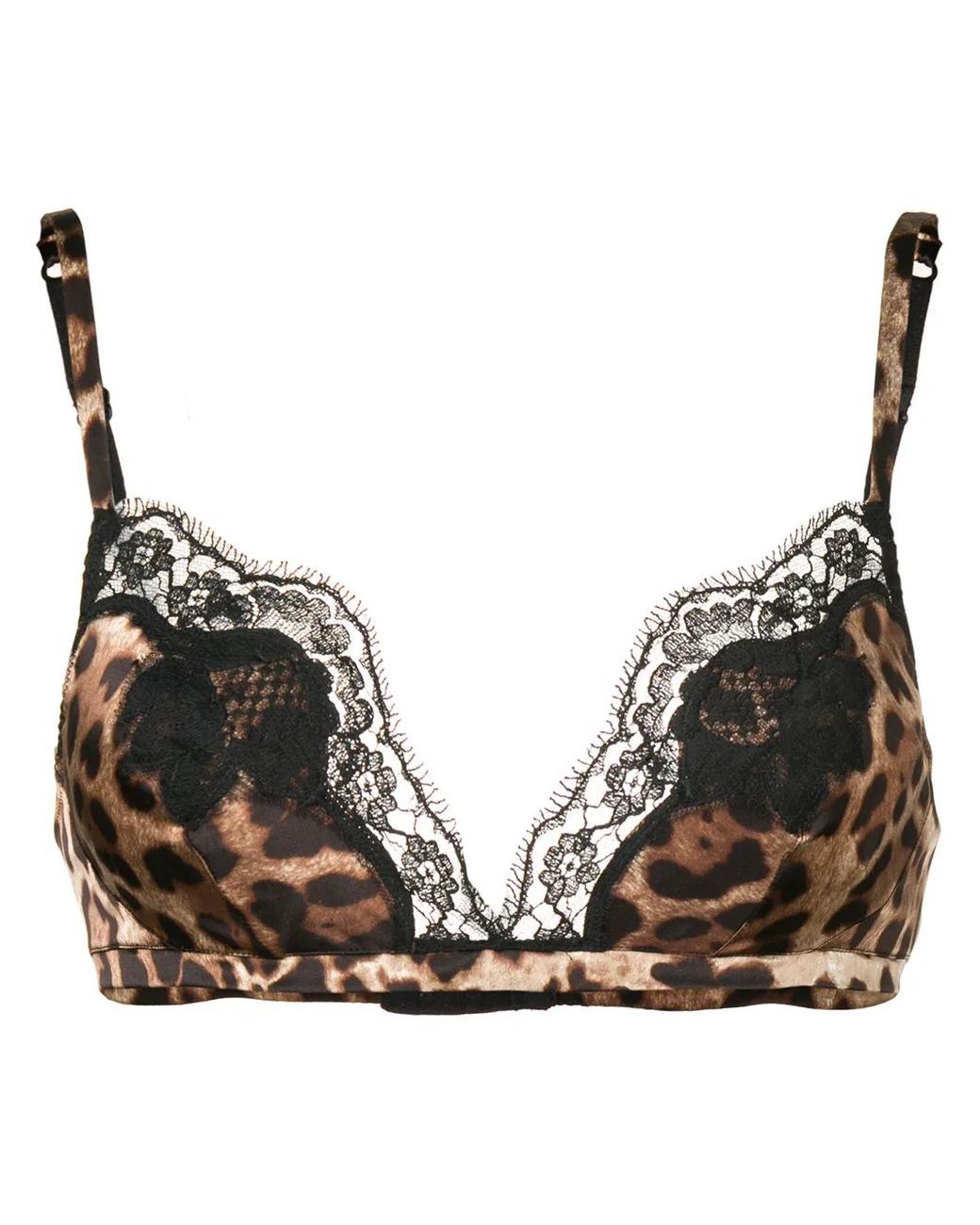 Leopard Ba Dolce & Gabbana Leopard Print Bra in Brown | Lyst