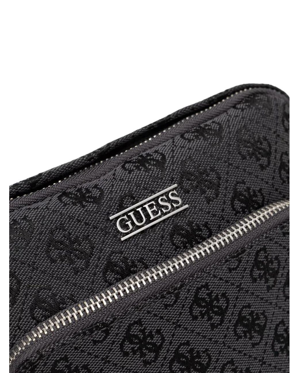 Guess Black Boston 4G Logo Crossbody Bag for men