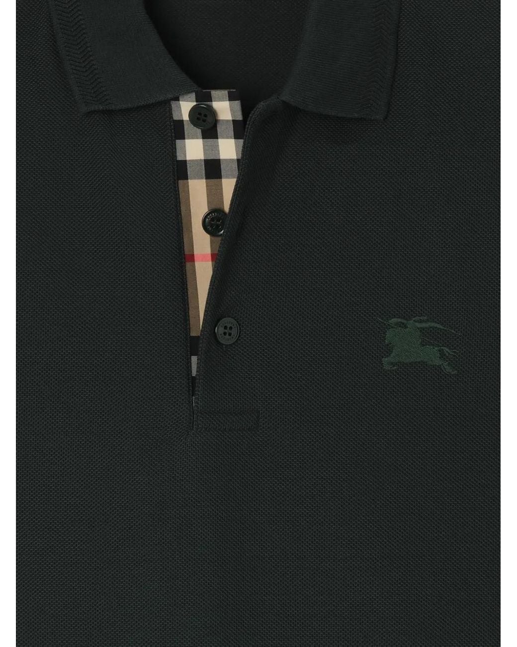 Burberry Black Cotton Polo Shirt for men