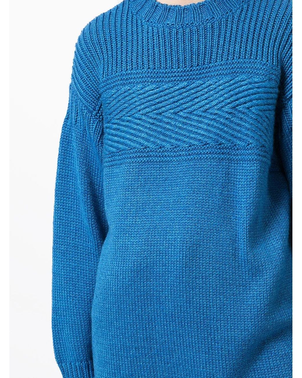 Isabel Marant Blue Long-Sleeve Knitted Jumper
