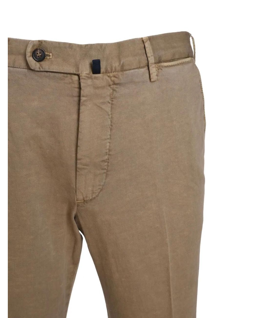 Slowear Natural Logo-Patch Trousers for men