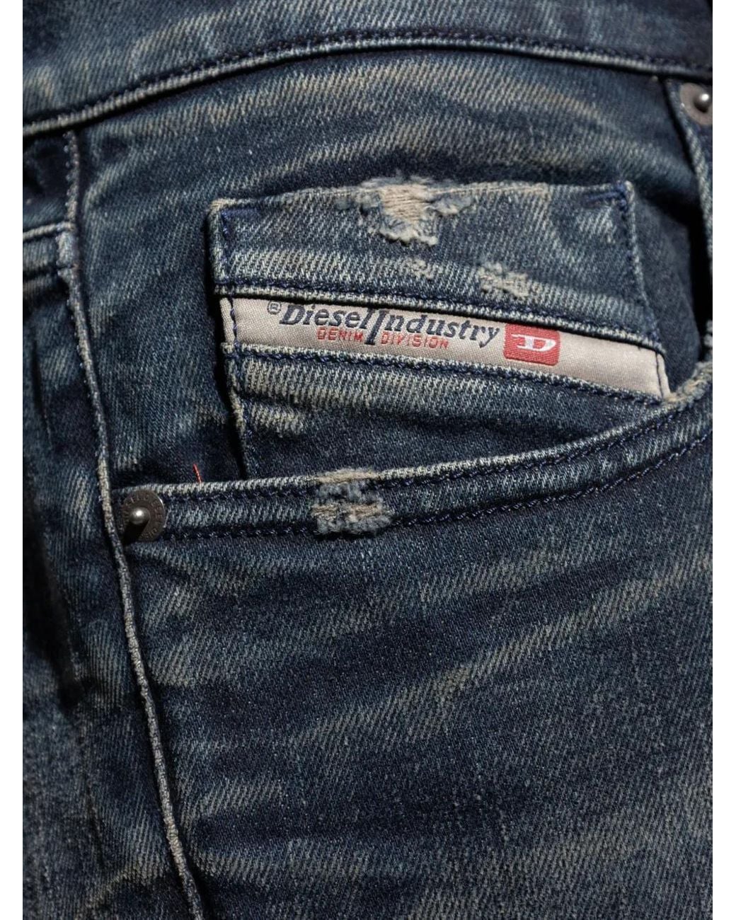DIESEL Gerafelde Jeans in het Blue voor heren