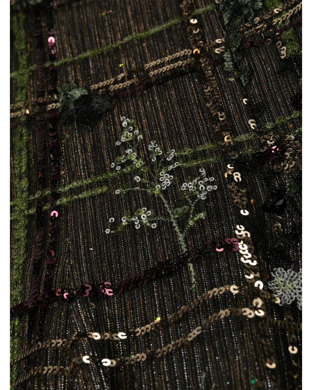 Talbot Runhof Black Kleid Mit Pailletten