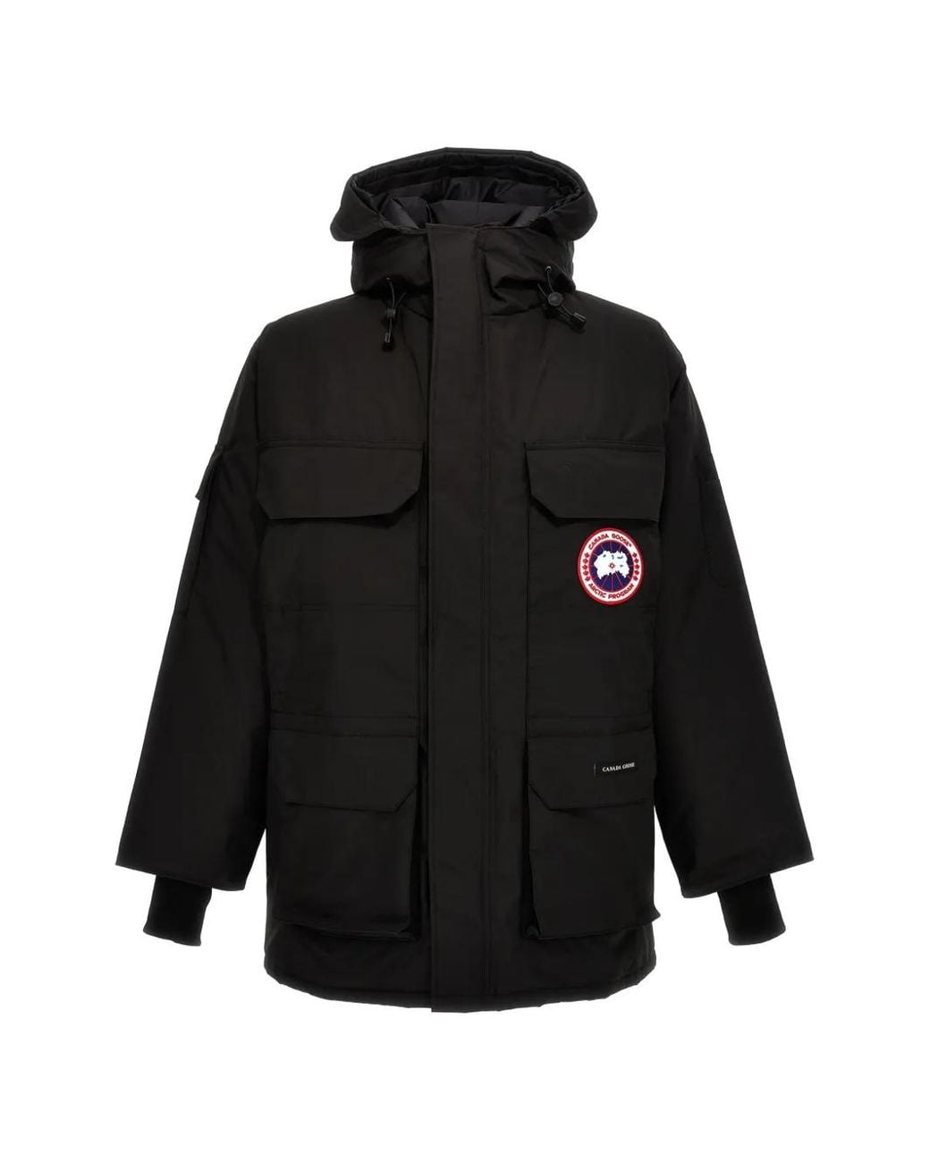 Canada Goose Black Expedition Hooded Parka Coat for men