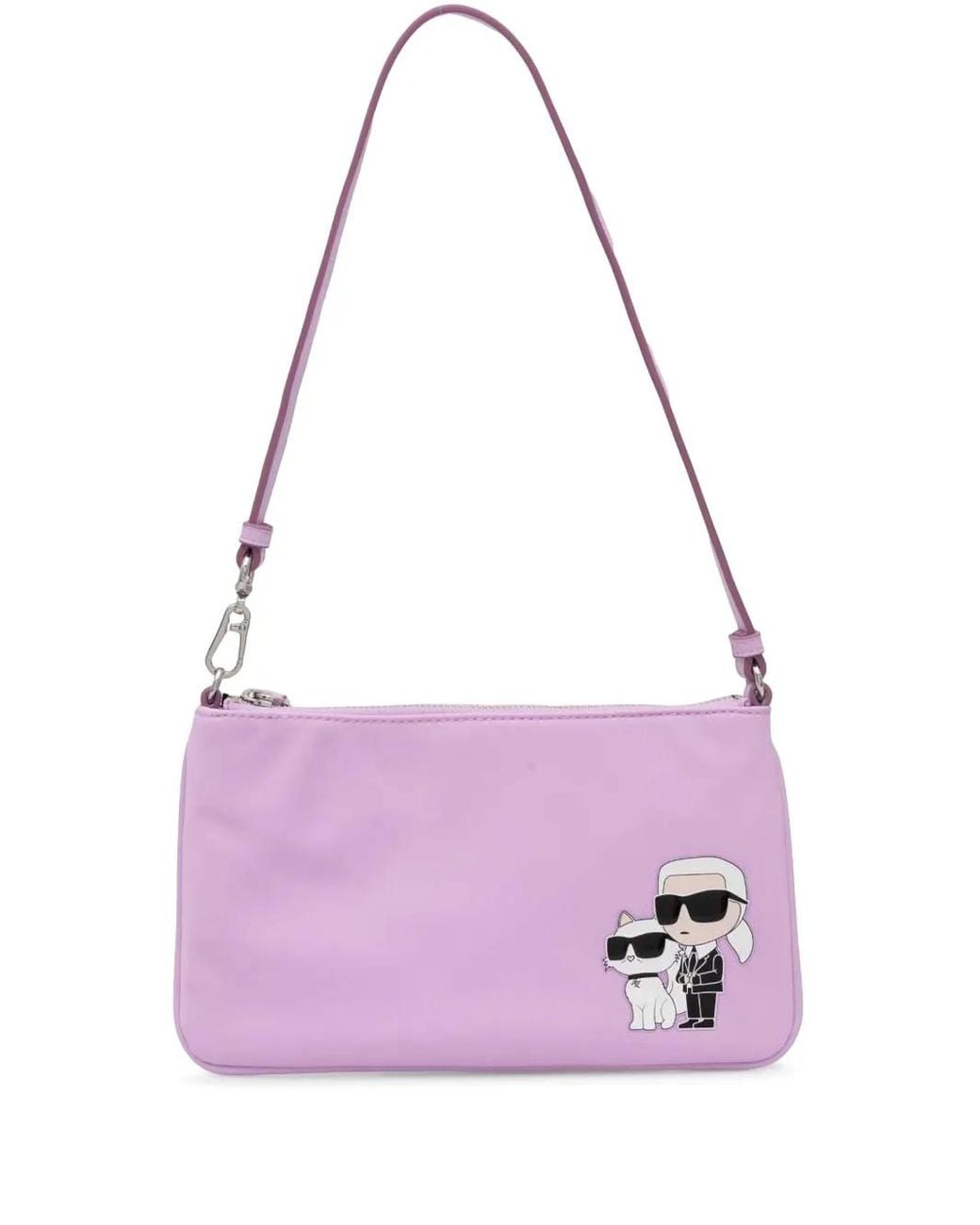 Karl Lagerfeld Purple K/Ikonik 2.0 Shoulder Bag