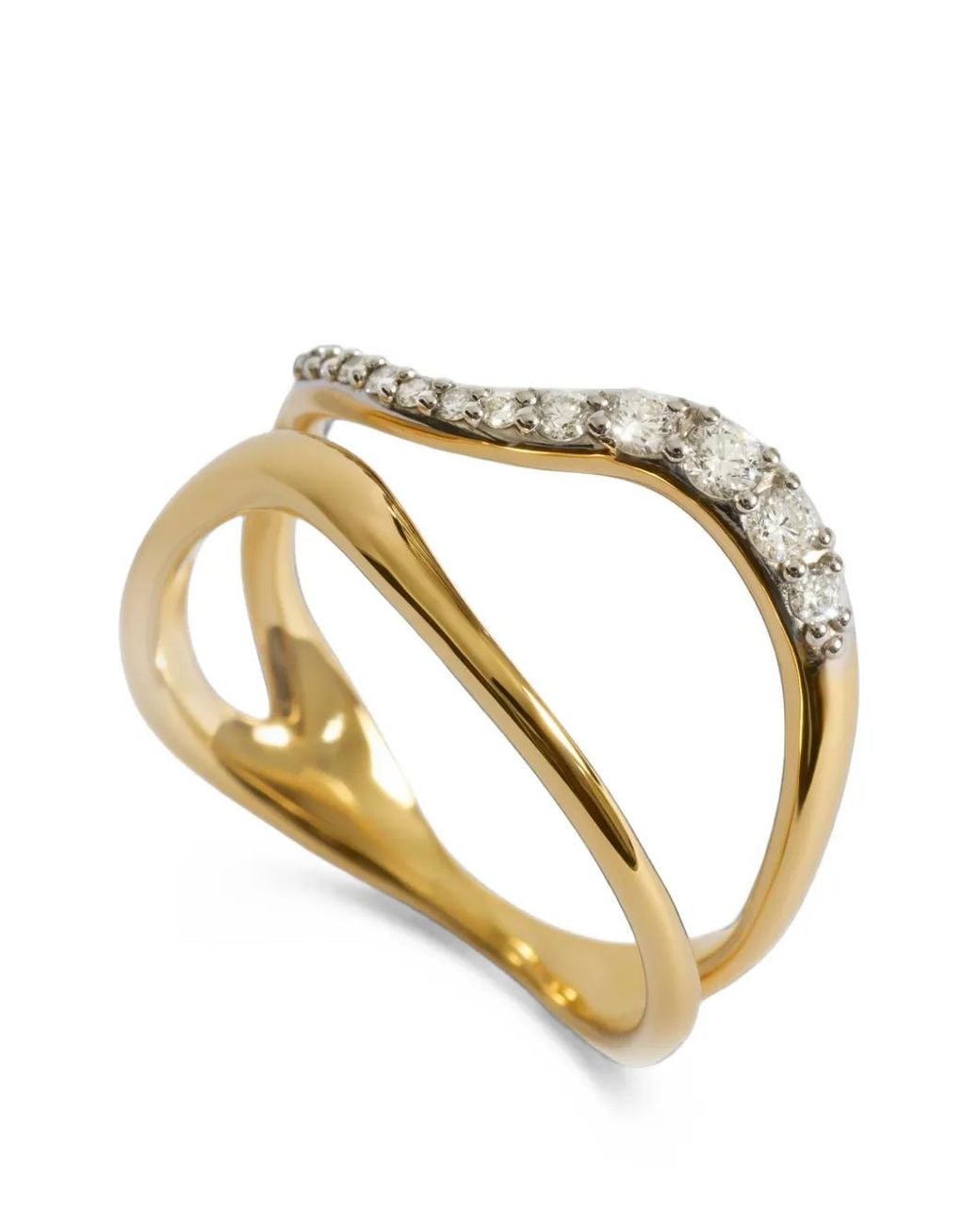 Monica Vinader Metallic Riva Diamond Wrap Ring