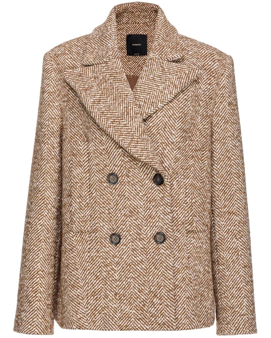 Pinko Brown Double-Breasted Blazer