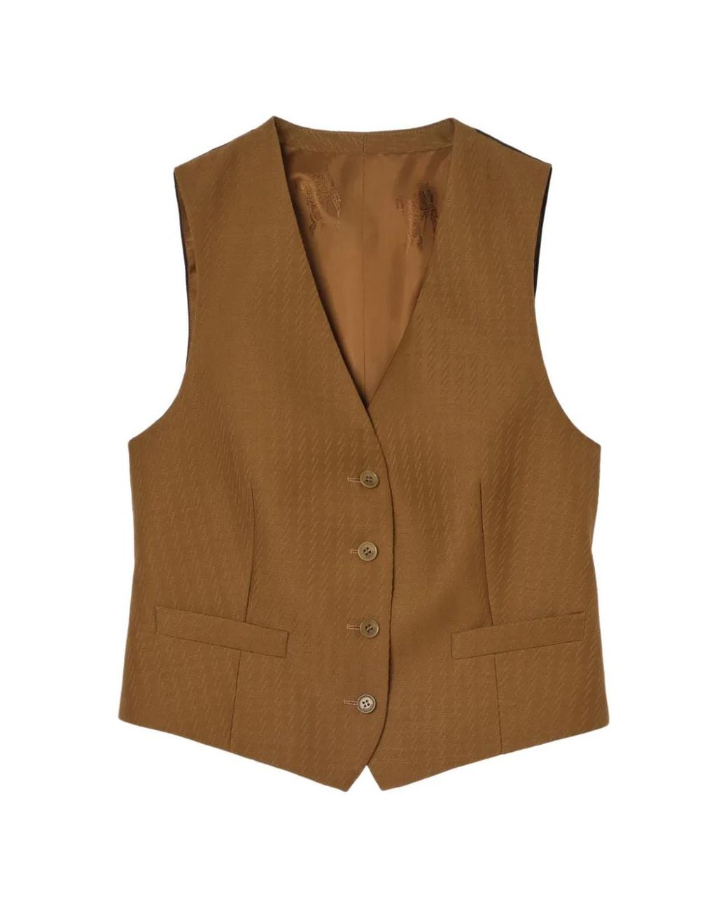 Burberry Brown Wool Mohair Waistcoat