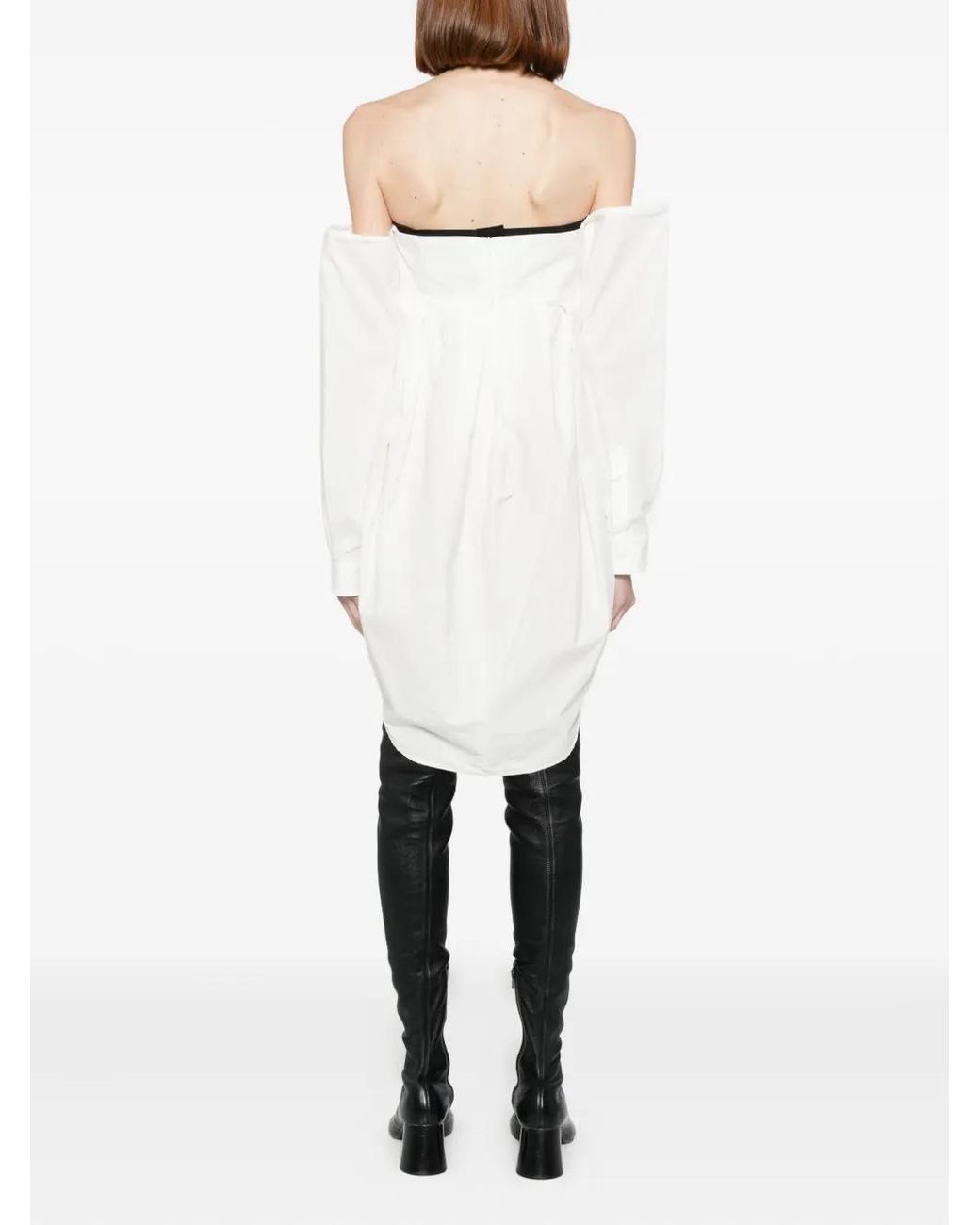 Magliano White Decollete Dress