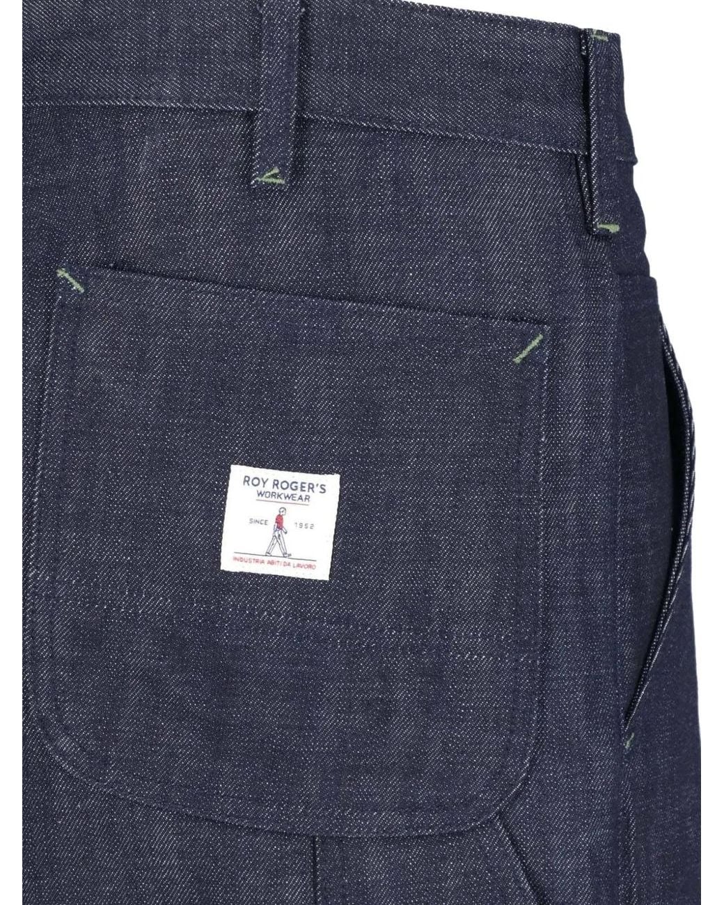Roy Rogers Blue Logo-Patch Flared Jeans for men
