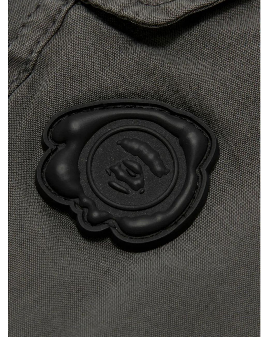 Bermudas Con Parche Del Logo Aape By A Bathing Ape de hombre de color Gray