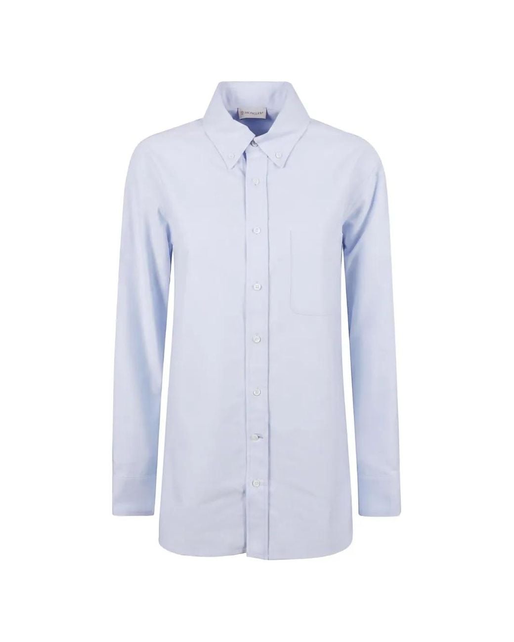 Moncler Blue Button-Down Collar Shirt