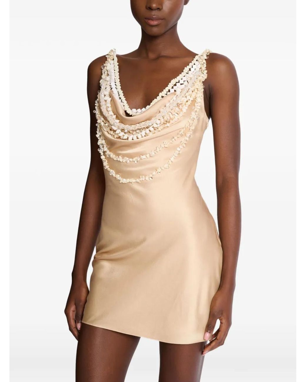Balmain White Silk Shell Dress