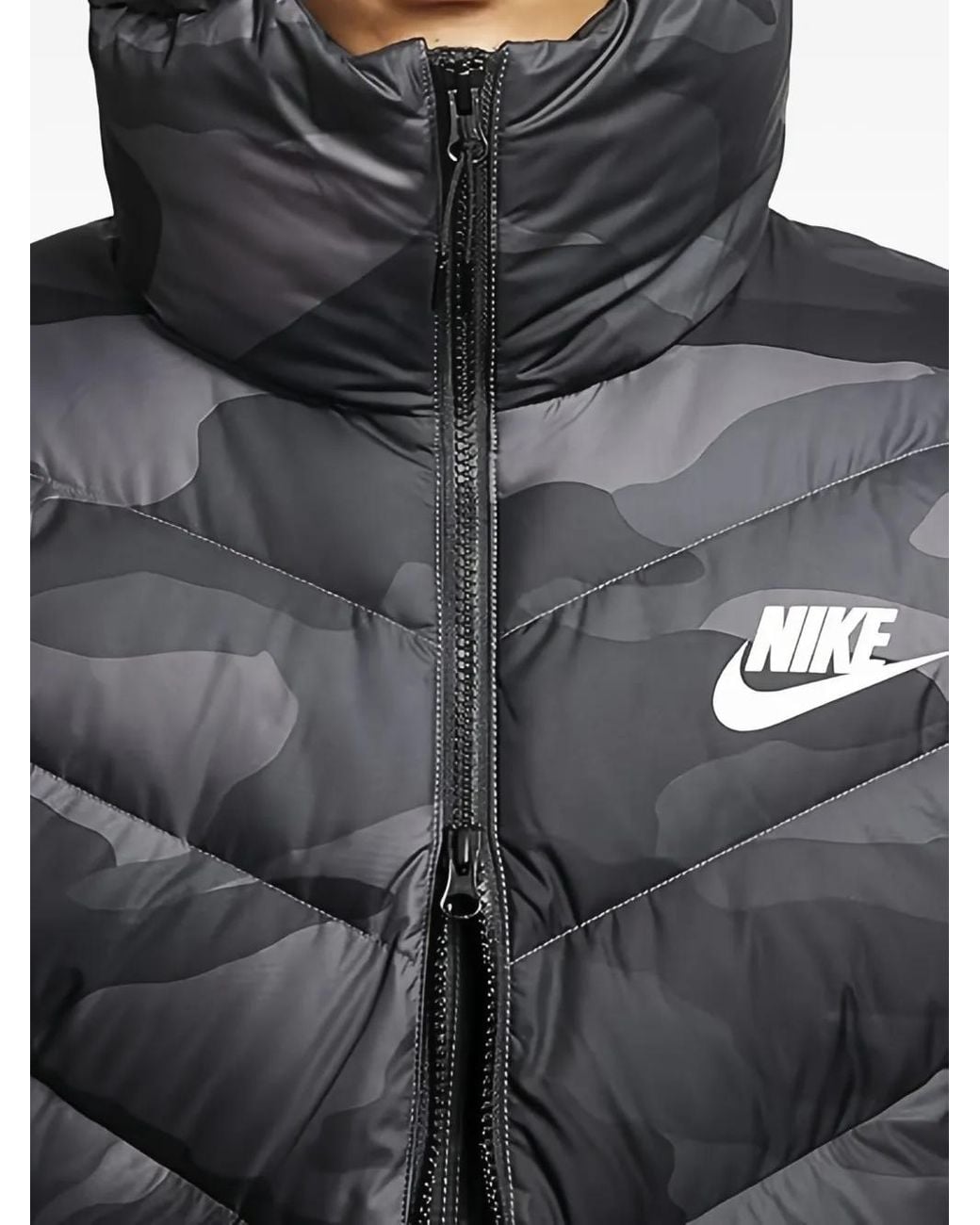 Nike Blue Down-Fill Camouflage Puffer Jacket for men