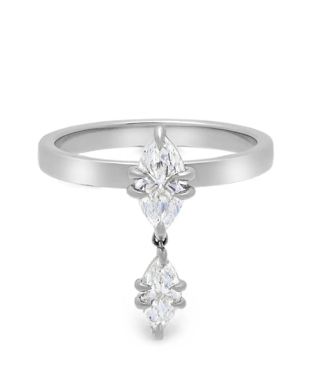 Jewels Aficionado White Celestial Drop Diamond Ring