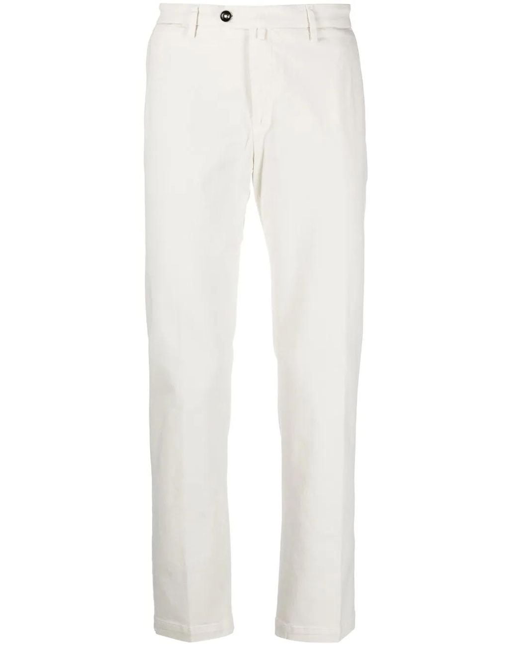 Briglia 1949 White Slim-Cut Chino Trousers for men