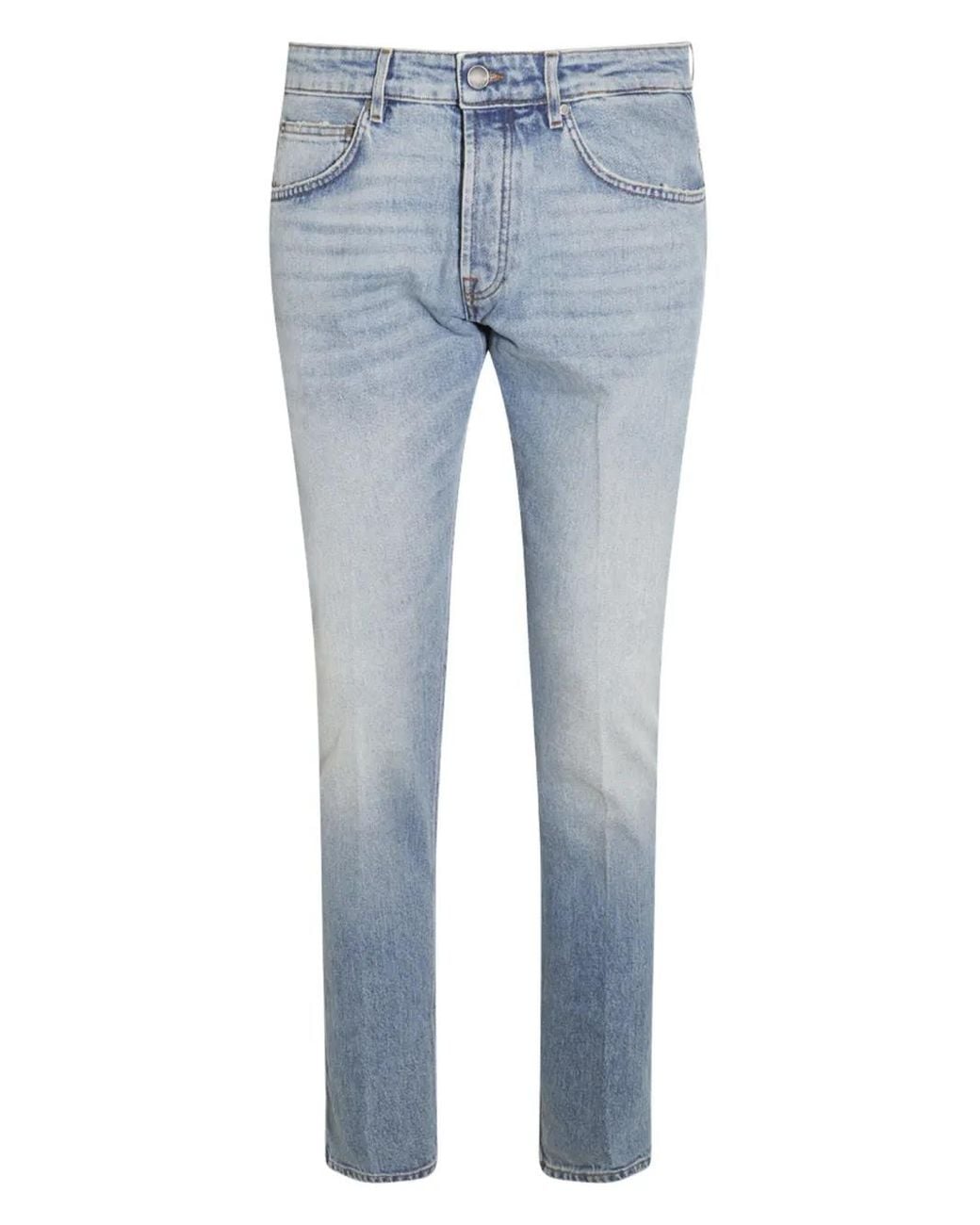 Lardini Blue Faded-Wash Jeans for men