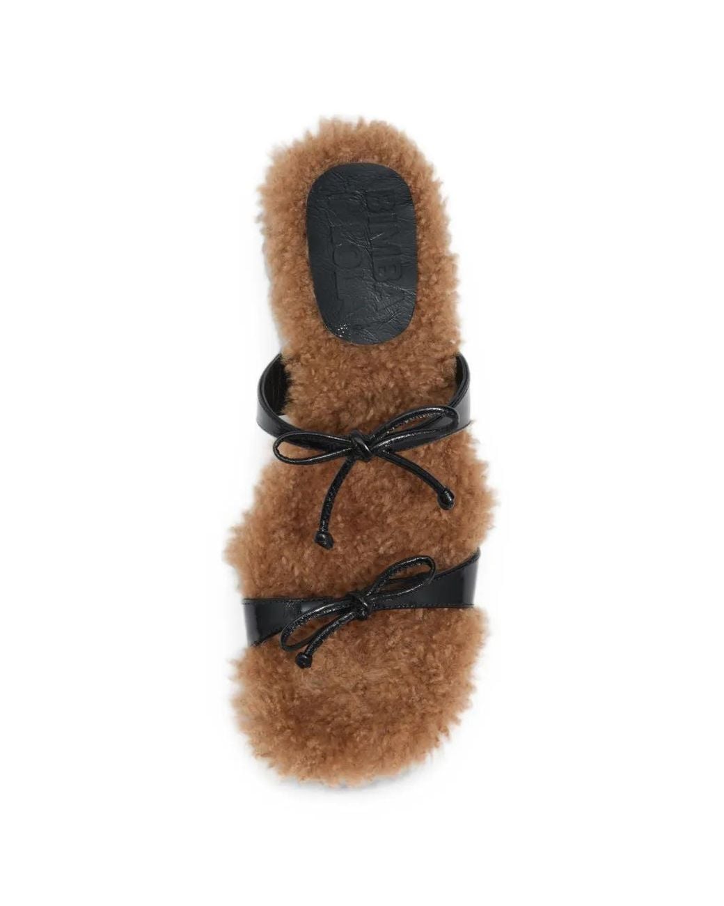 Bimba Y Lola White Fur Lace-Up Heeled Sandals