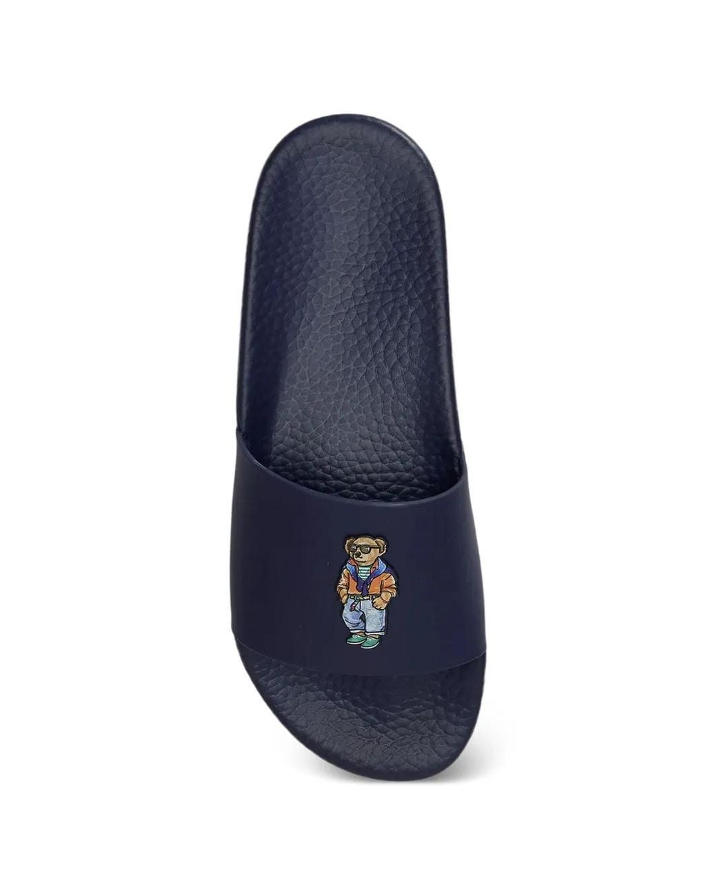 Polo Ralph Lauren Blue Claquettes Polo Bear
