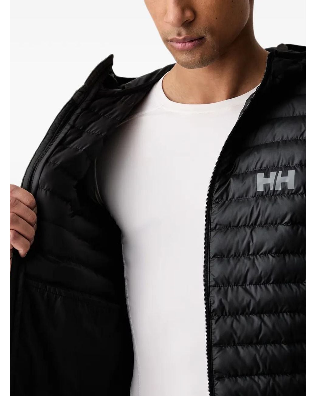 Helly Hansen Black Quilted Hooded Jacket for men