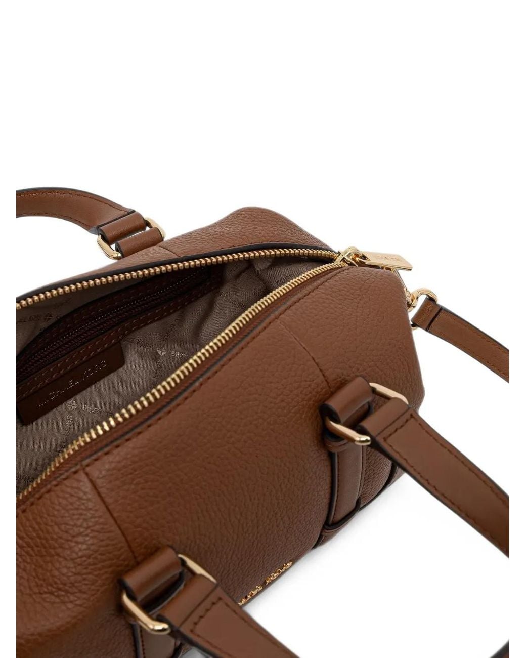 MICHAEL Michael Kors Brown Grained-Leather Shoulder Bag