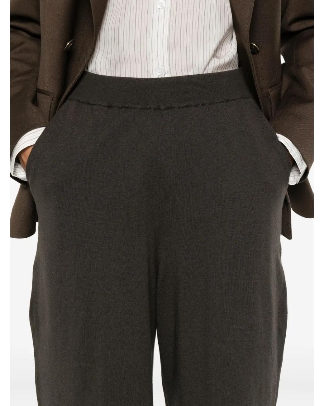 Frenckenberger Gray Elastic-Waistband Pocket Shorts