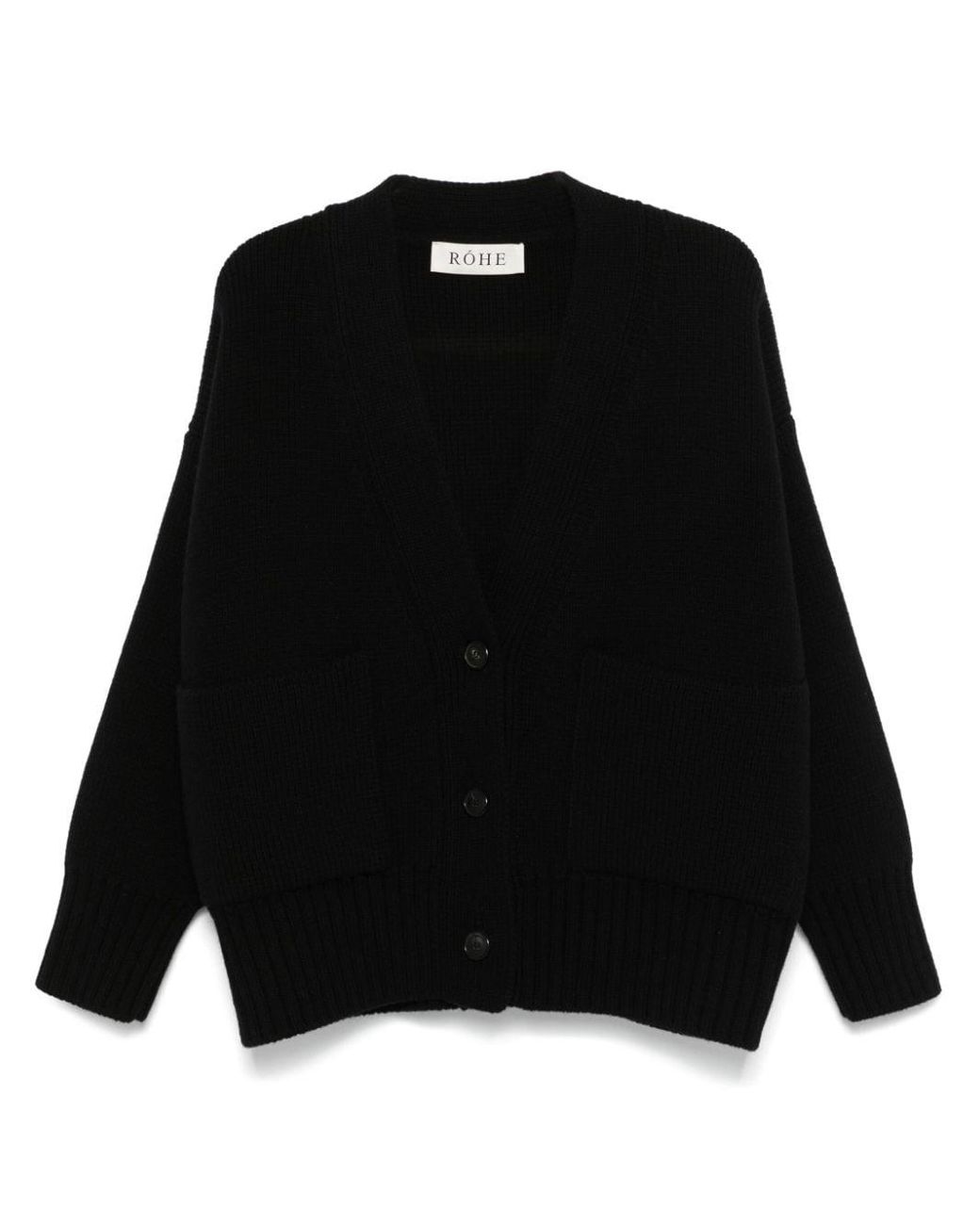 BLACK BY MOUSSY wool compact cardigan LONG SLEEVE COMPACT