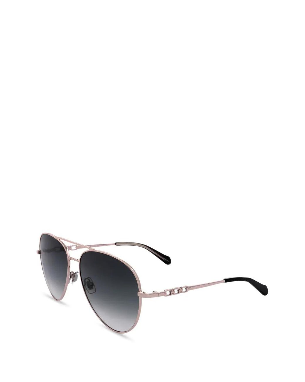 Fossil White Pilot-Frame Chain-Link Sunglasses