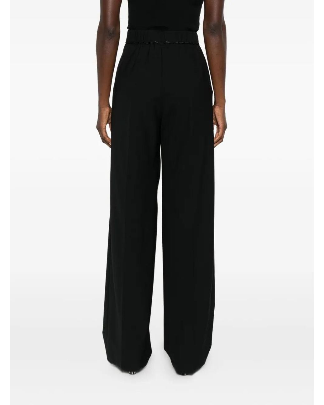 Forte_forte Black High-Waisted Trousers