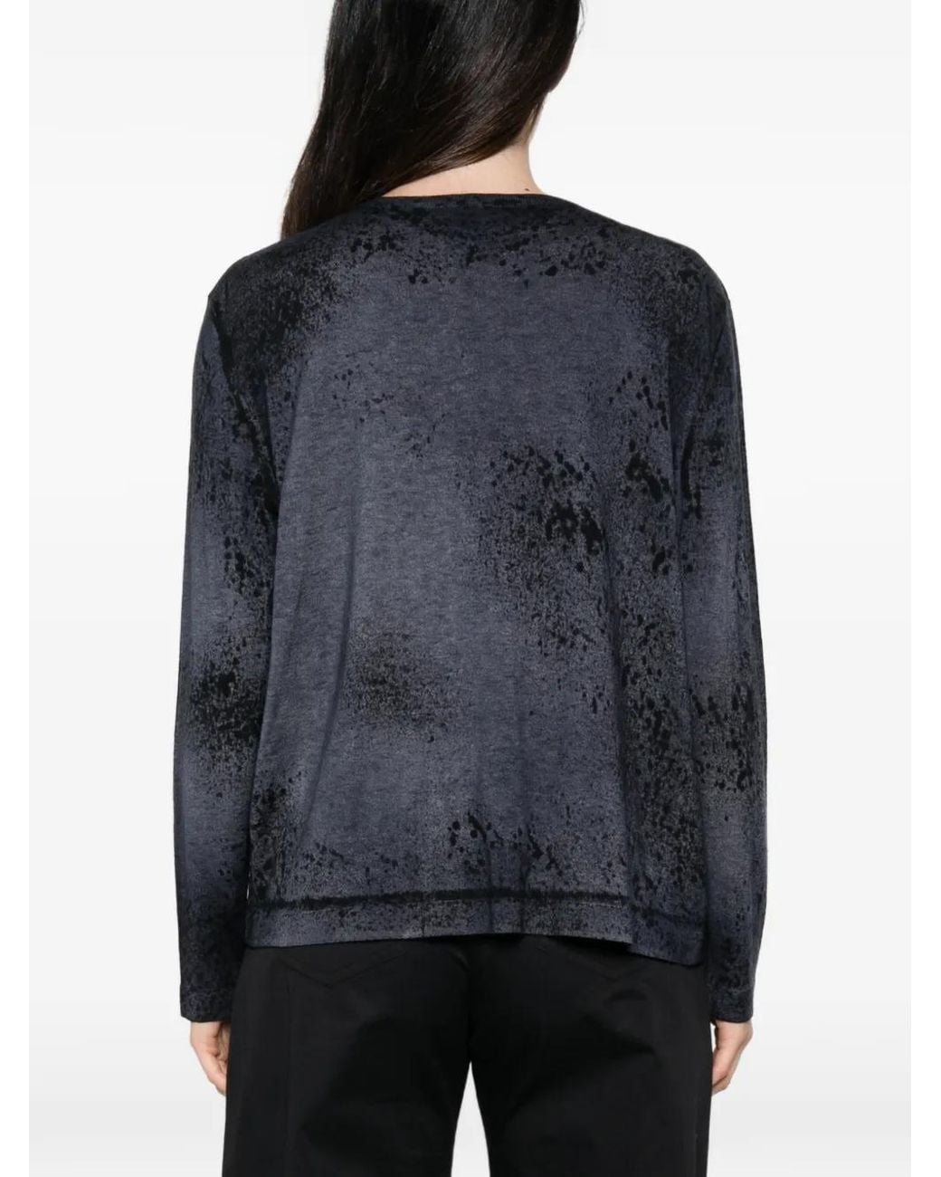 Avant Toi Black Paisley-Print Sweater