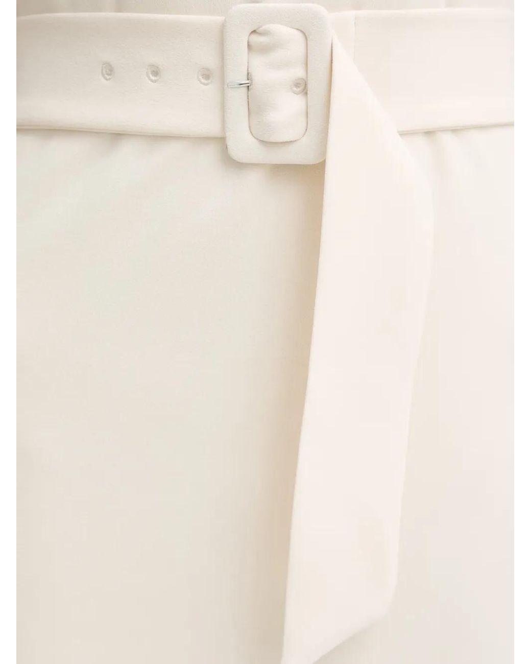 Silvian Heach White Belted Sleeveless Mini Dress