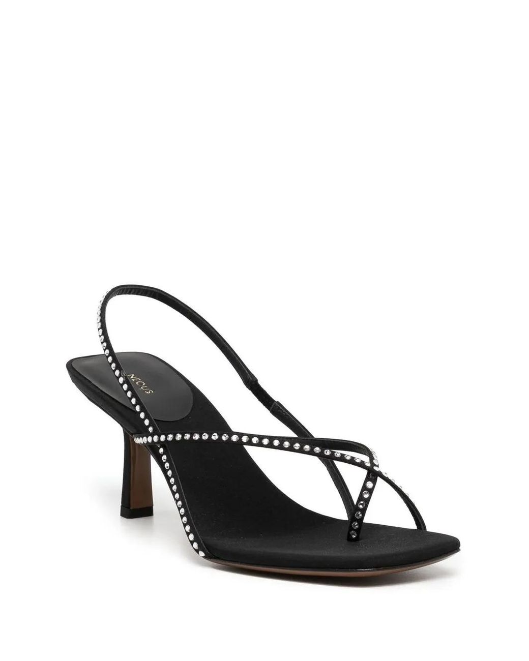 Neous Black Shamali Strap-Design 65Mm Sandals