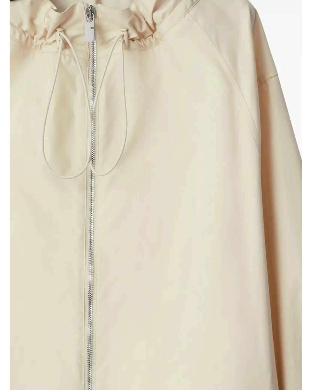 Burberry Natural Checkered Hood Cotton Parka