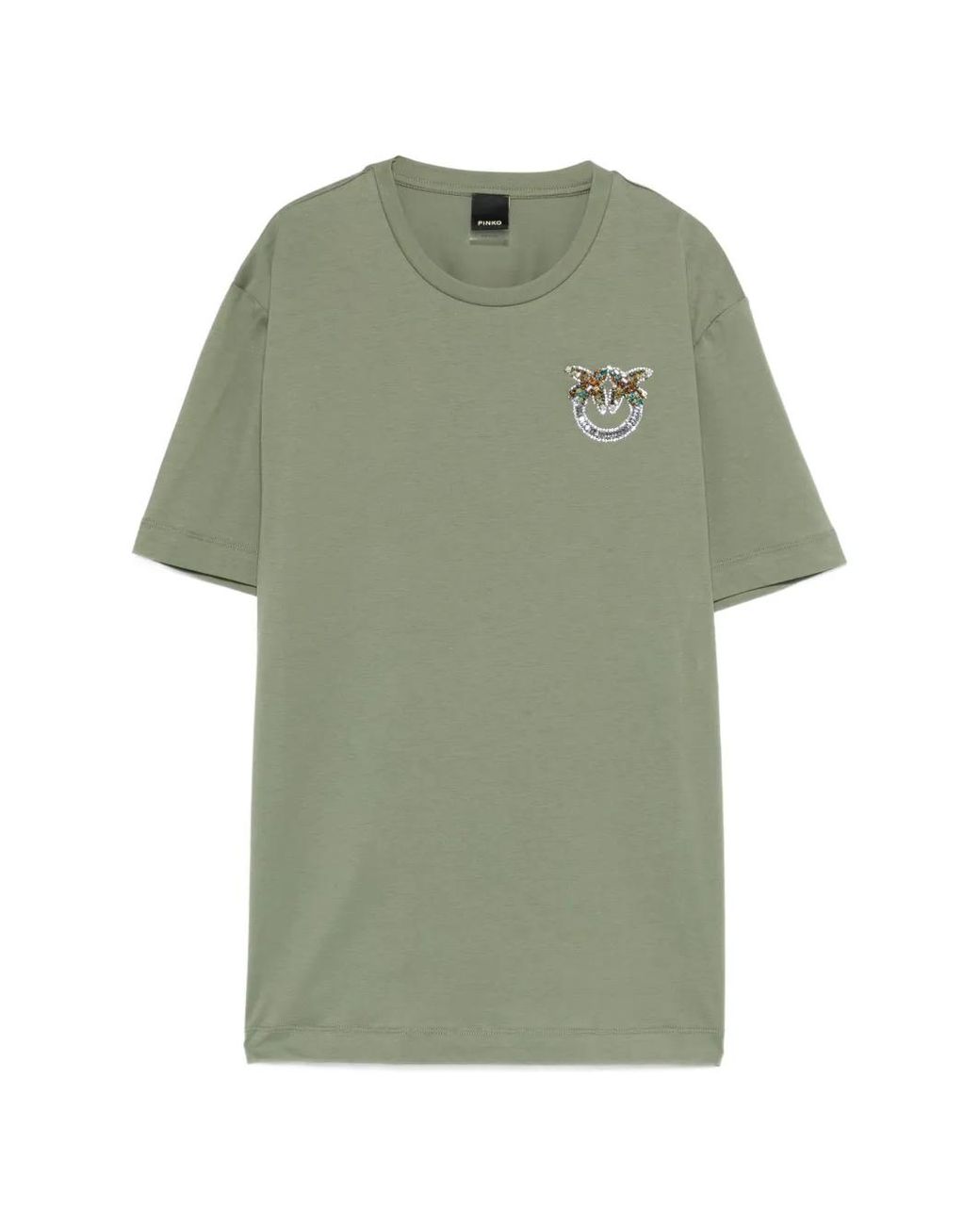 Pinko Green Embroidered T-Shirt