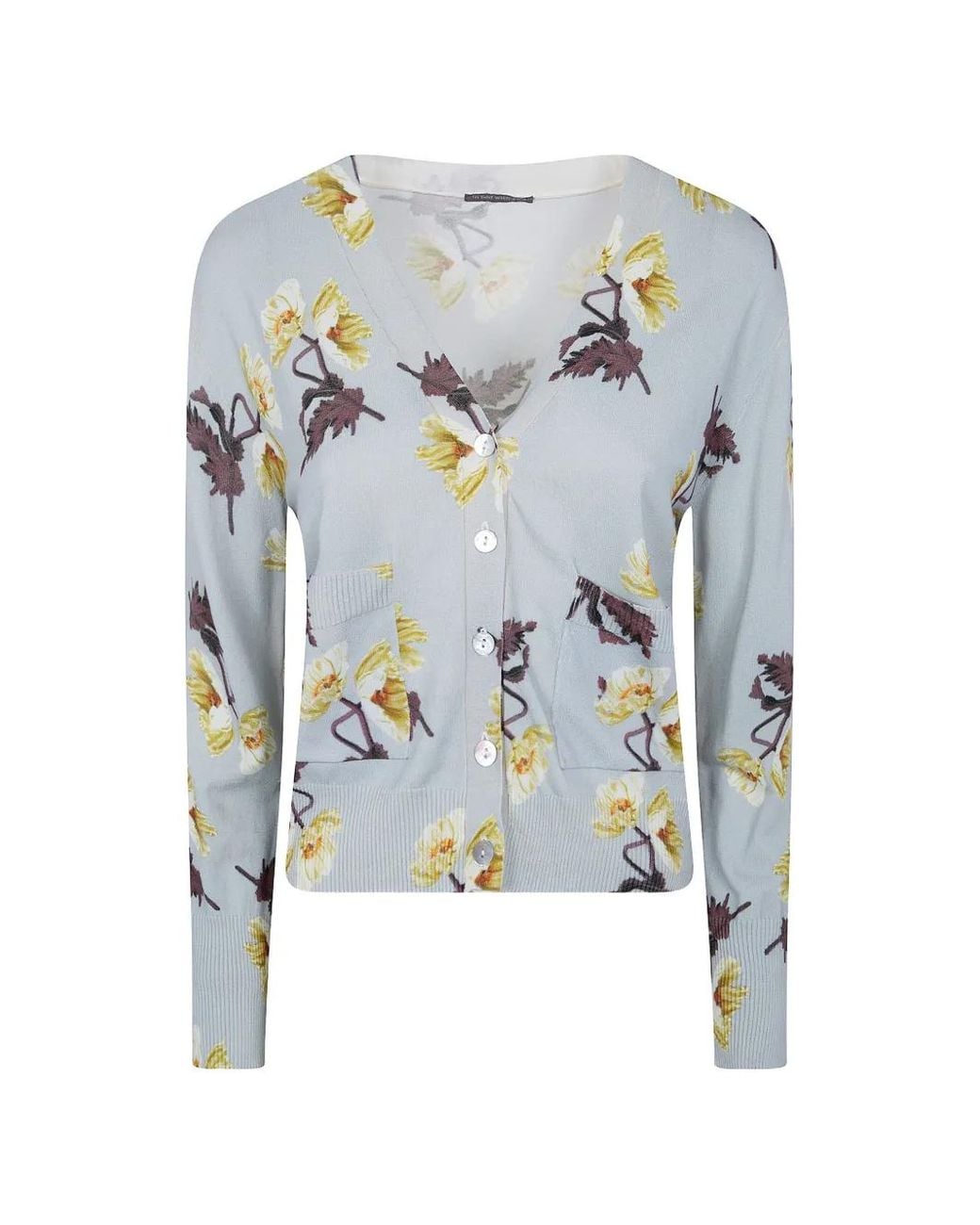 In bed with You Blue Floral V-Neck Cardigan