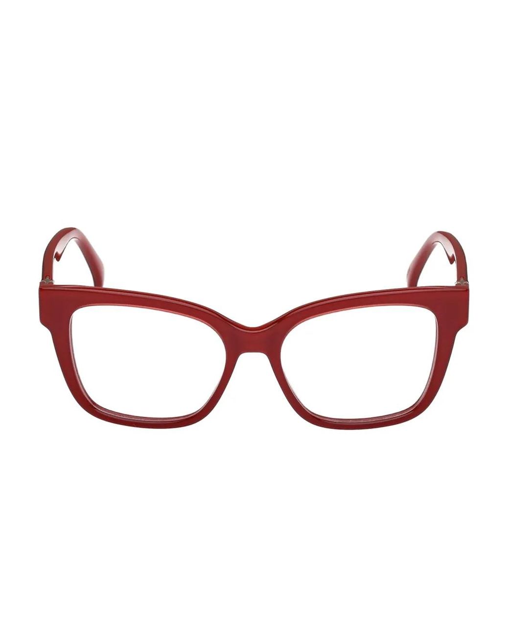 Max Mara Eyewear Brown Rectangle-Frame Glasses