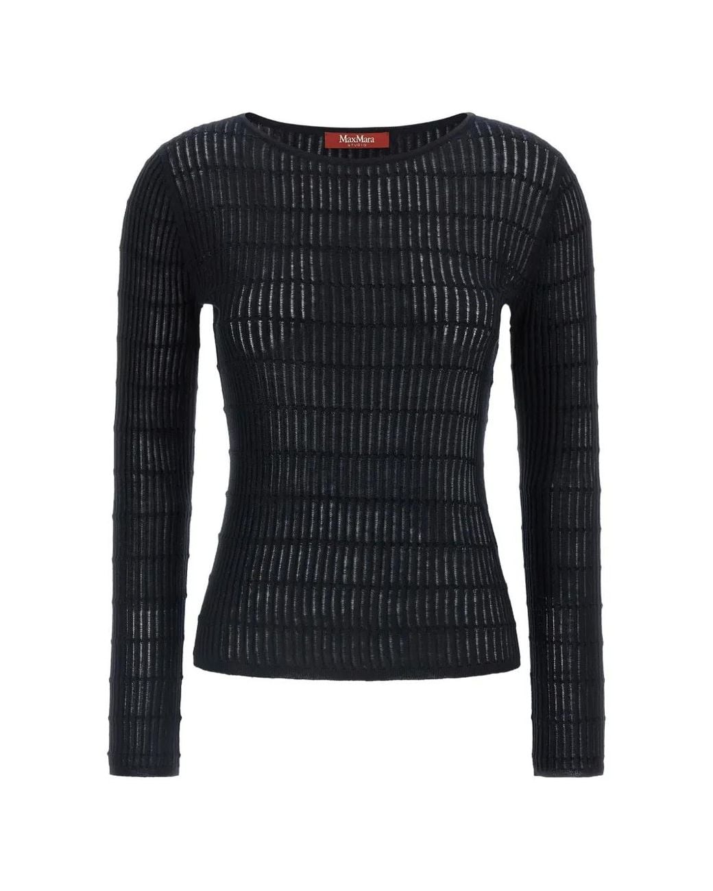 Max Mara Black Wool And Silk Sweater
