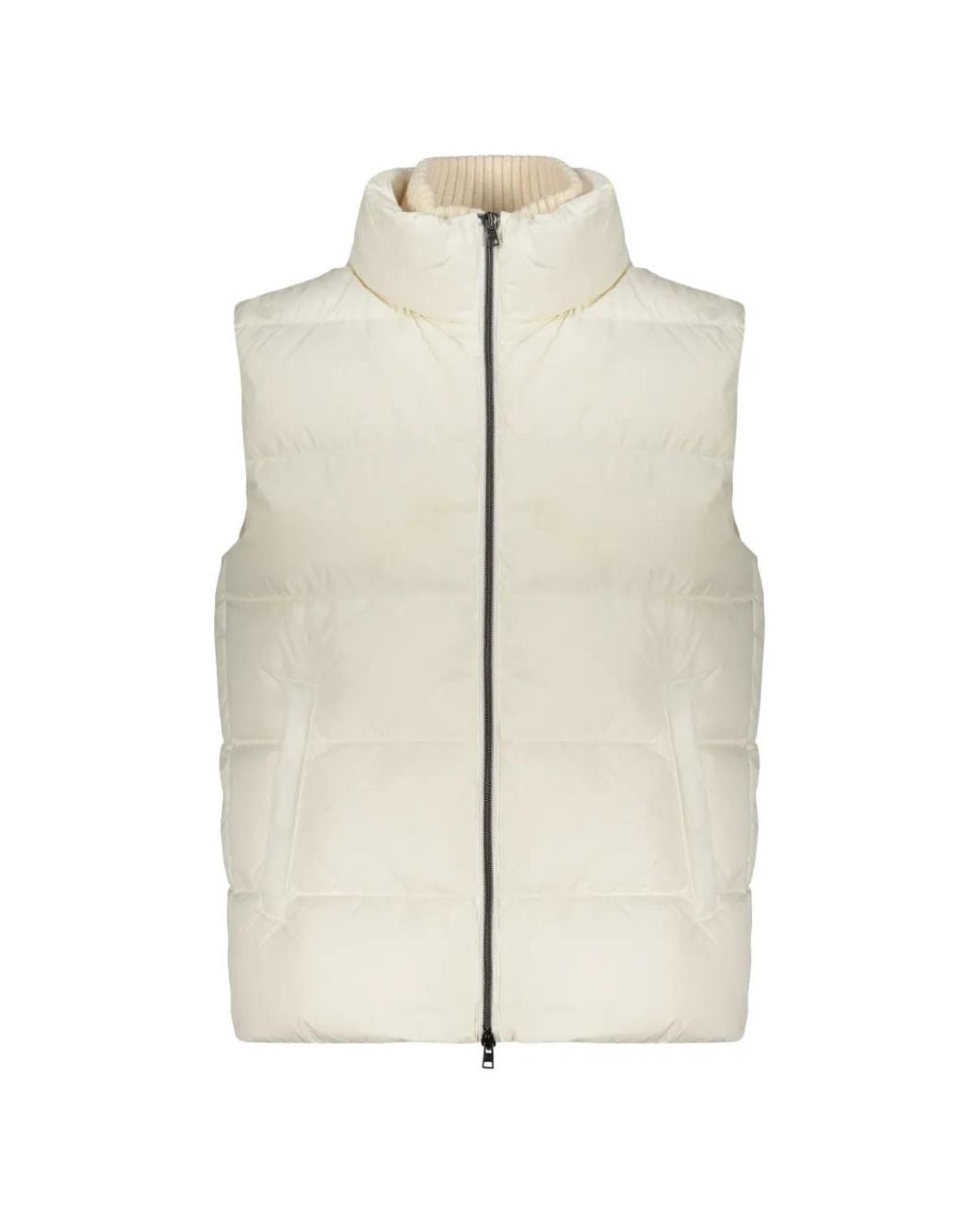Herno White Padded Sleeveless Gilet for men