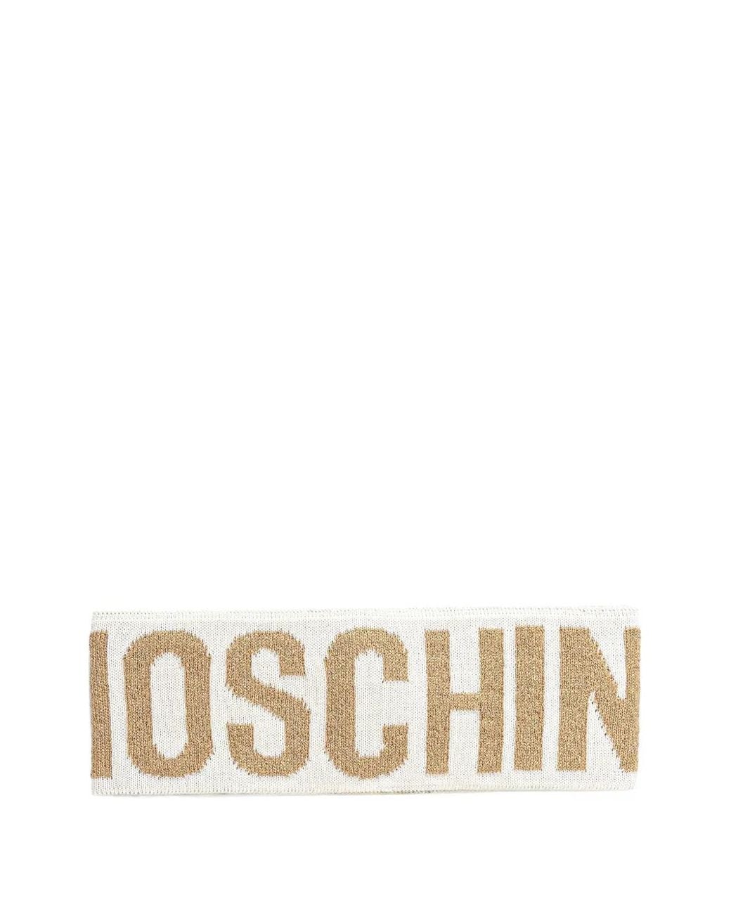 Moschino Natural Logo-Embellishment Headband