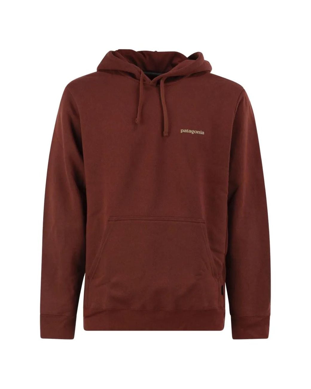 Patagonia Brown Logo-Print Pouch-Pocket Hoodie for men