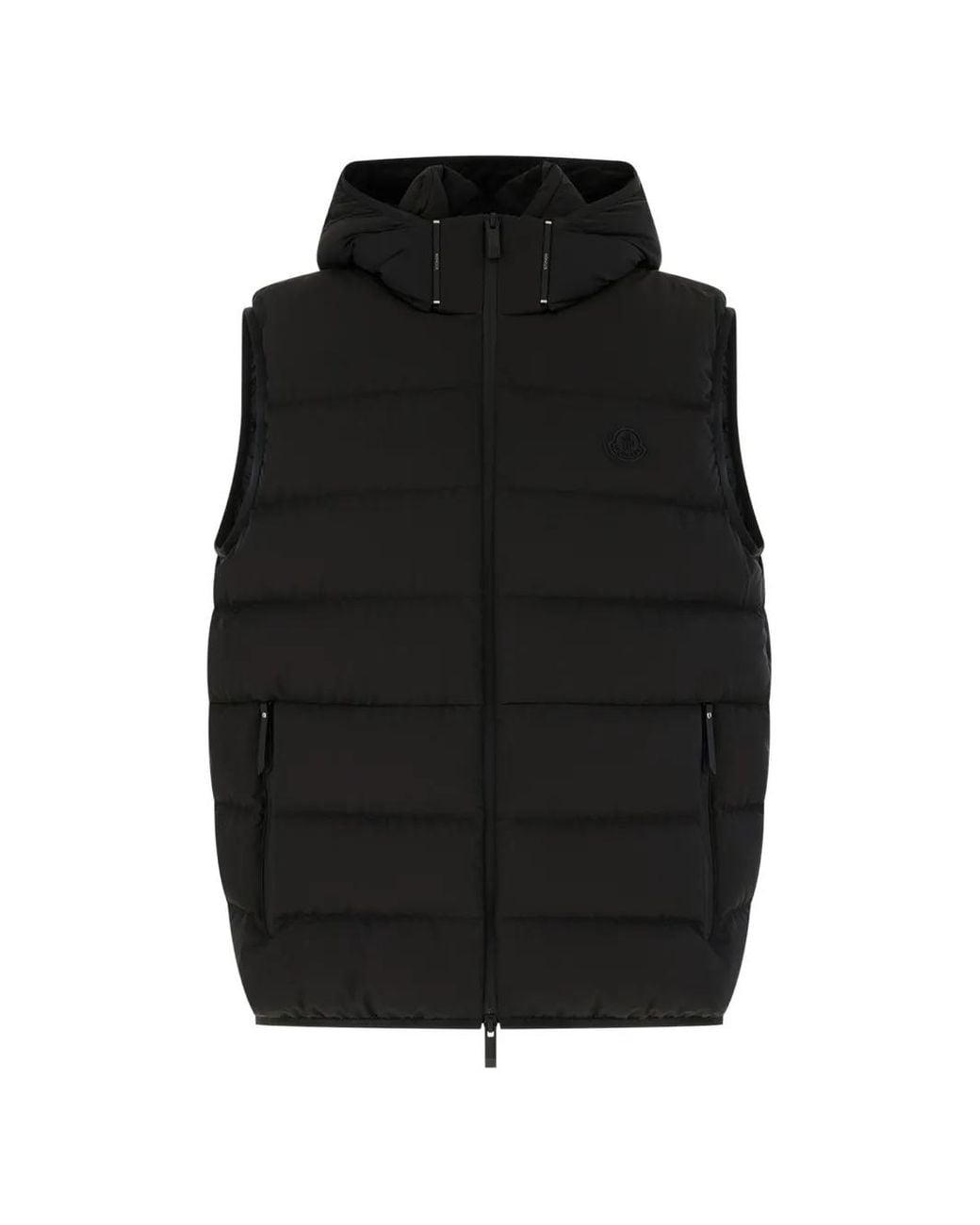 Moncler Black Arinella Hooded Down Gilet for men