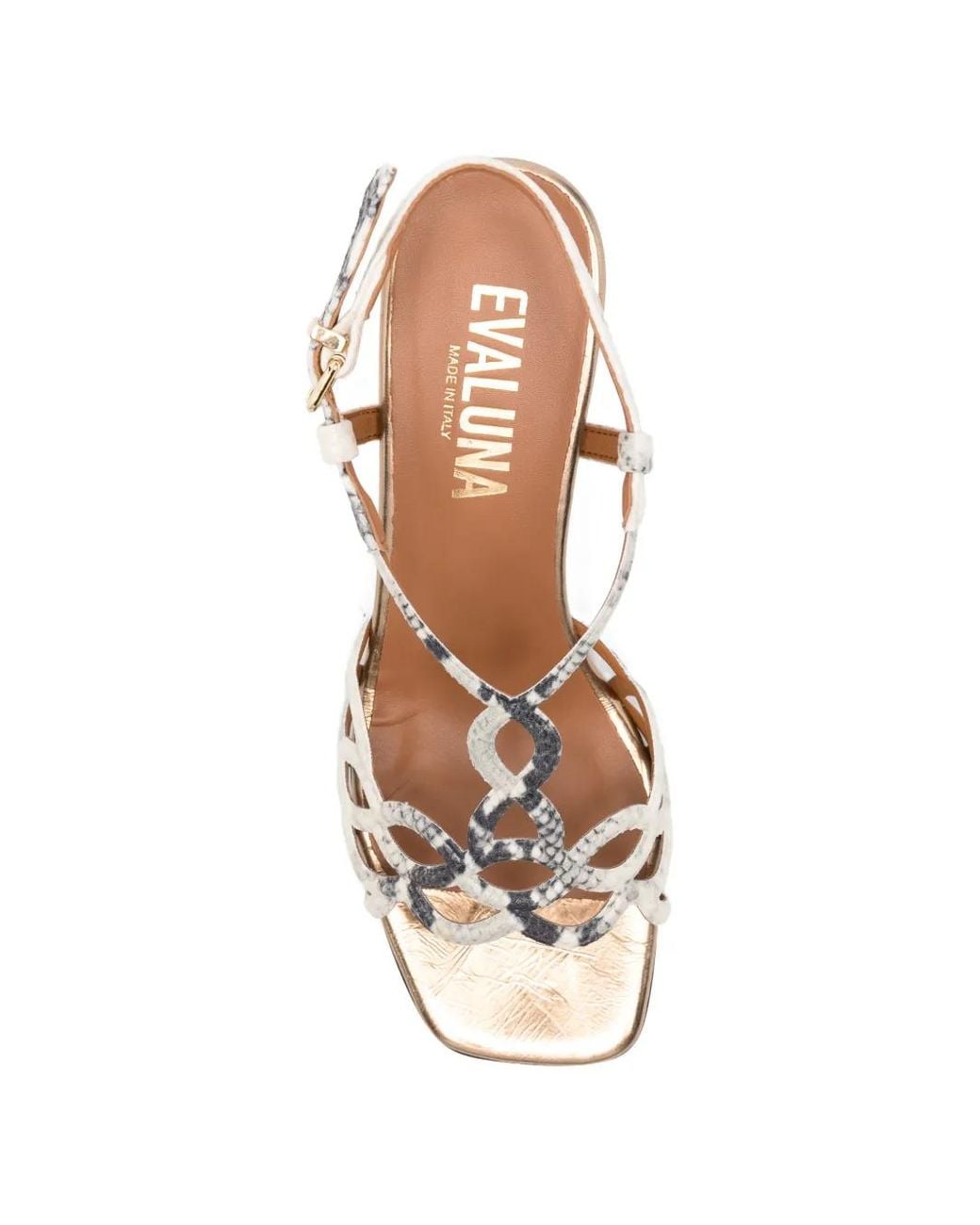 Evaluna Natural Block-Heel Sandals