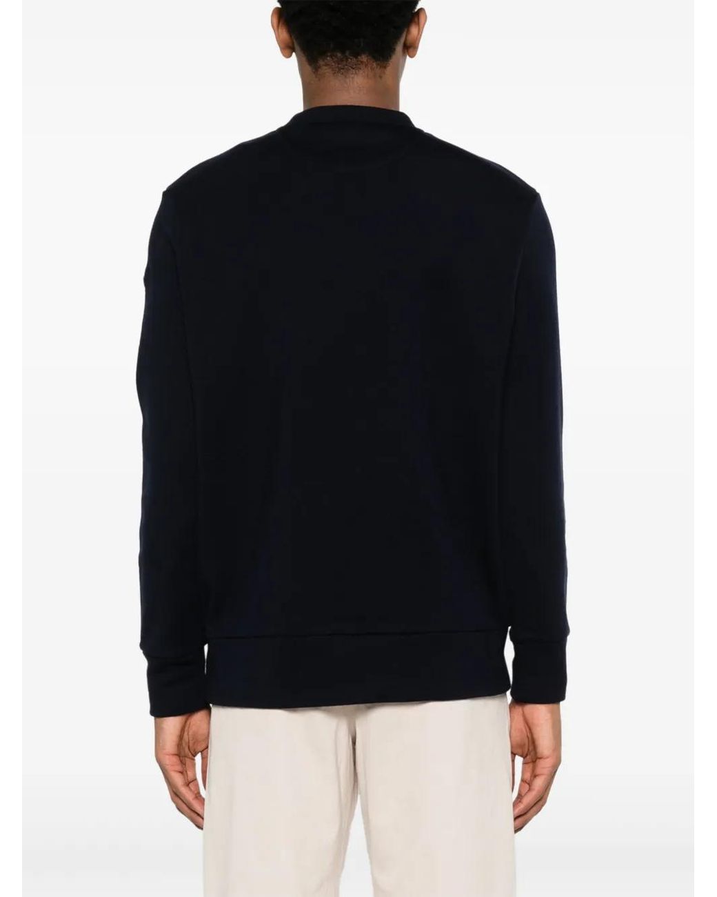 Moncler Black Logo-Patch Sweatshirt for men