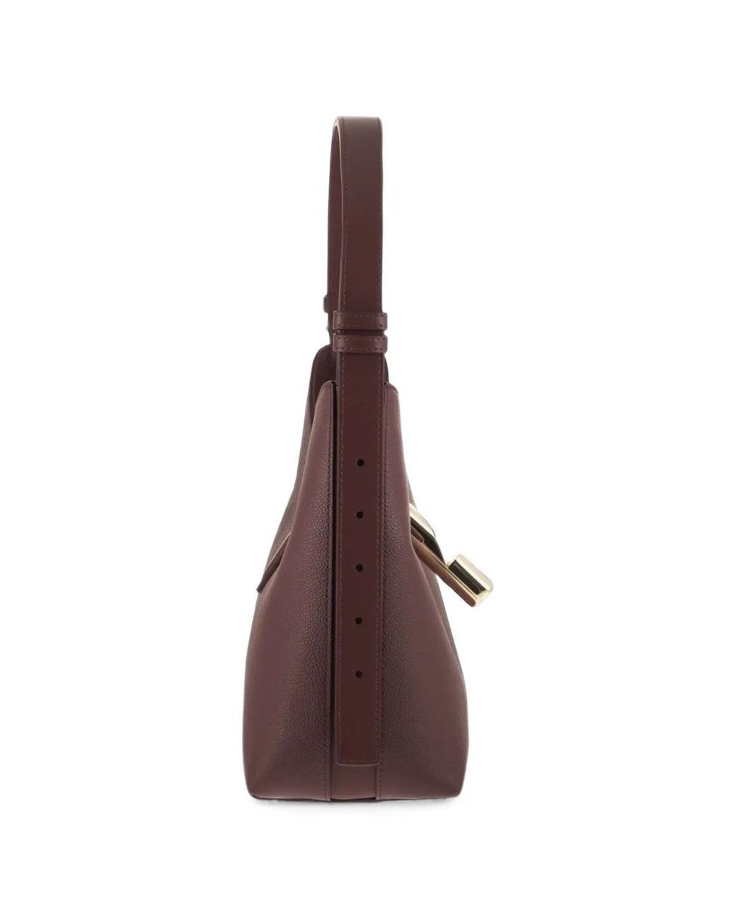 Furla Purple Goccia Leather Tote Bag