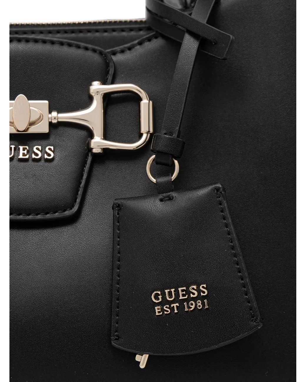 Guess Black Janie Logo Handbag