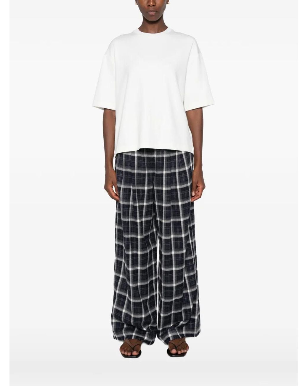 ELEH White Pleat-Detail T-Shirt