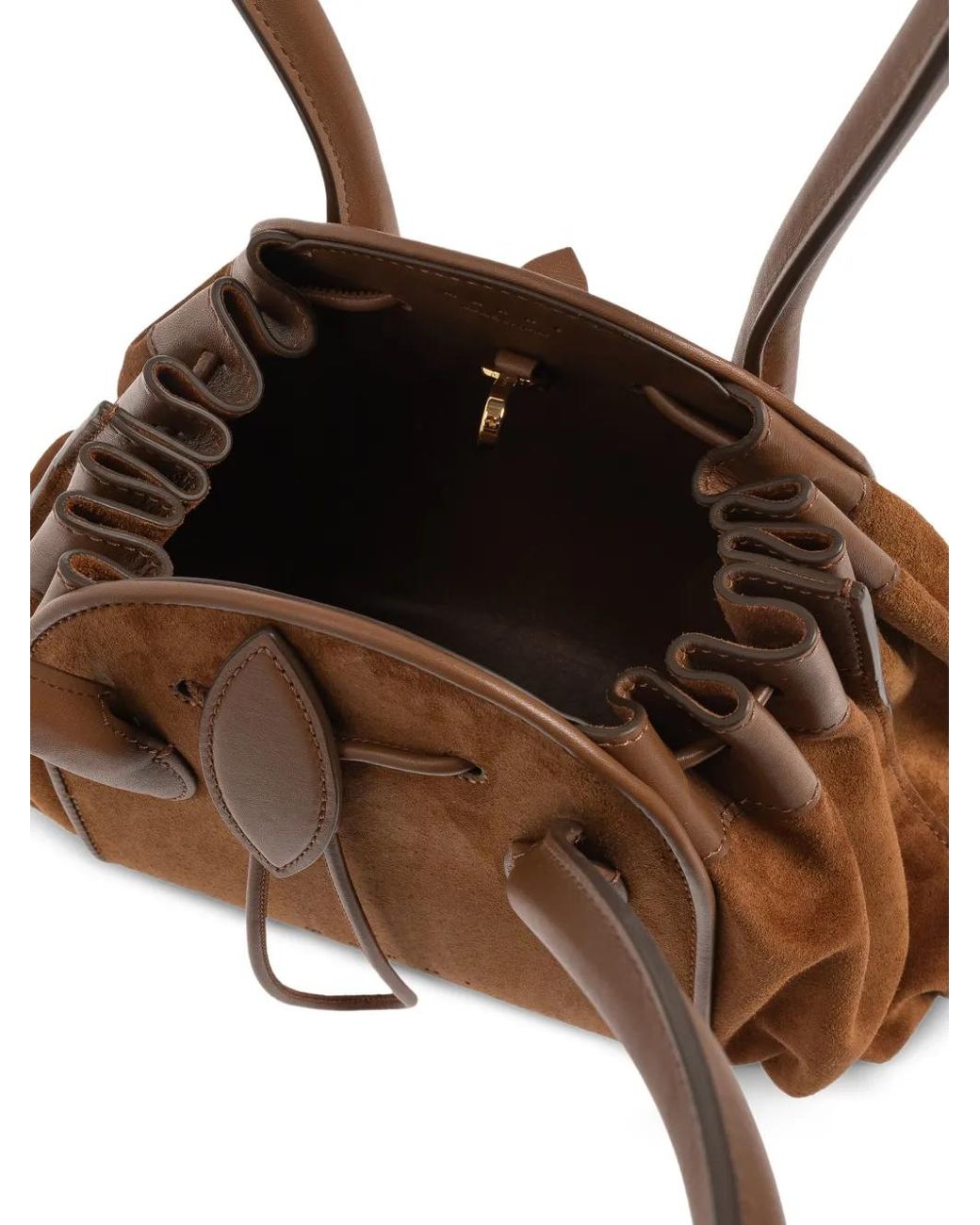Marni Brown Tulipea Drawstring-Closure Shoulder Bag