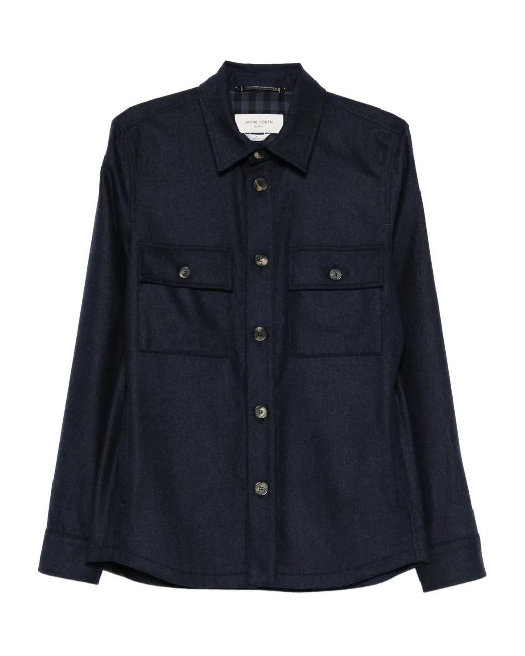 Jacob Cohen Blue Chest-Pocket Shirt for men