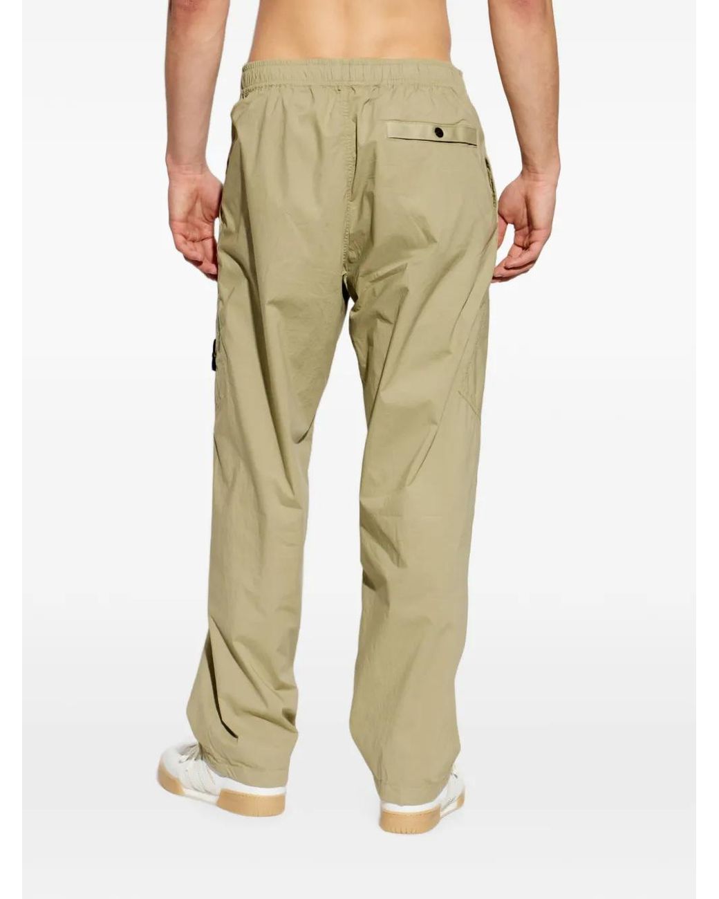 Stone Island Green Stone Compass-Patch Cargo Pants For for men